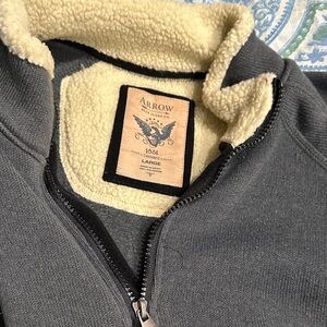 Arrow Dark Gray Pullover with Cream Lining